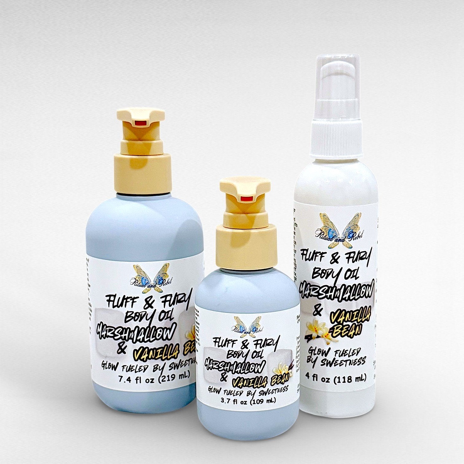 Fluff & Fury Body Oil  - Marshmallow & Vanilla Bean