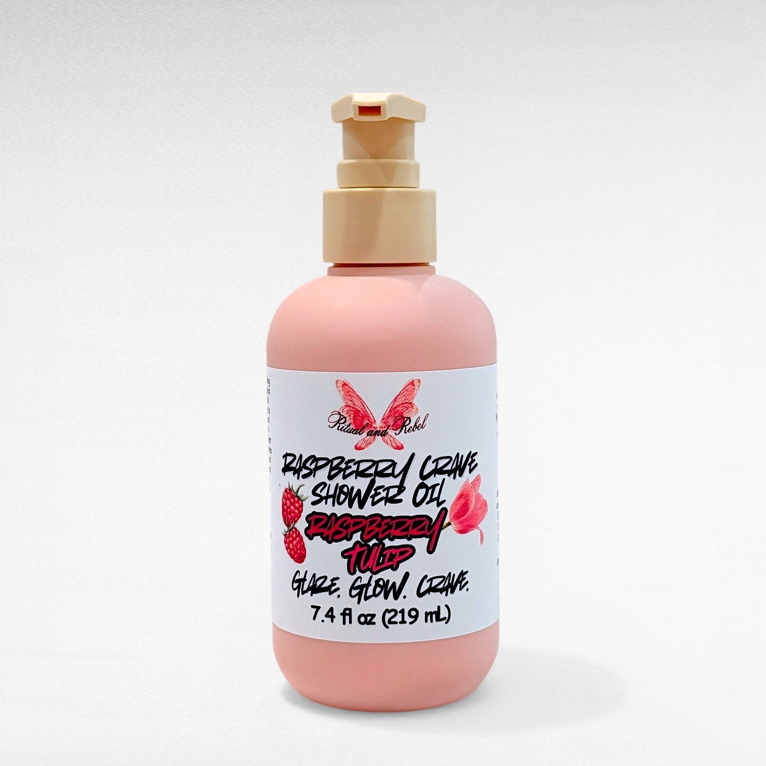 Raspberry Crave Shower Oil - Raspberry & Tulip