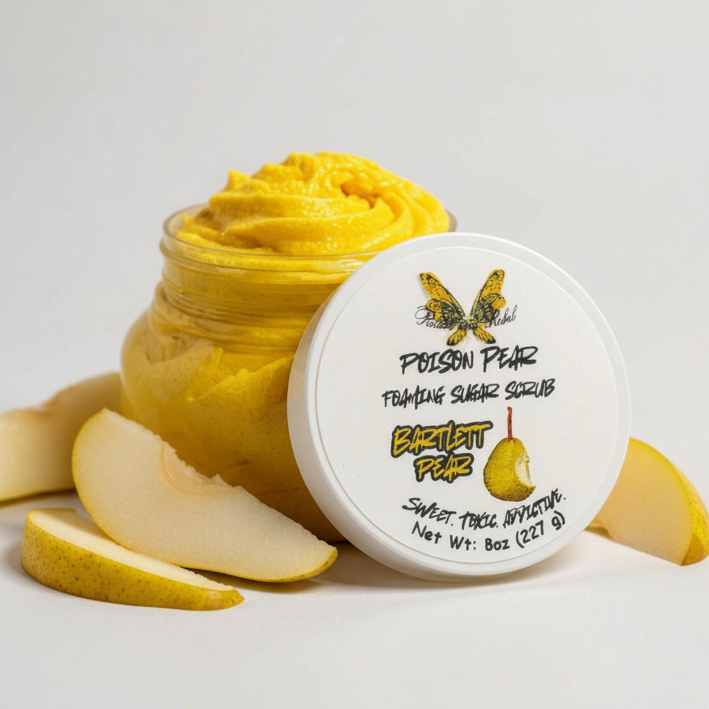 Poison Pear Foaming Sugar Scrub - Bartlett Pear