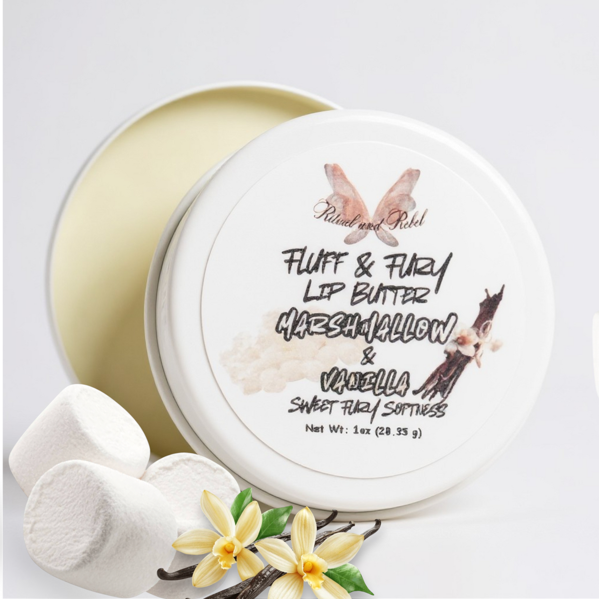 Fluff & Fury Lip Butter - Marshmallow & Vanilla