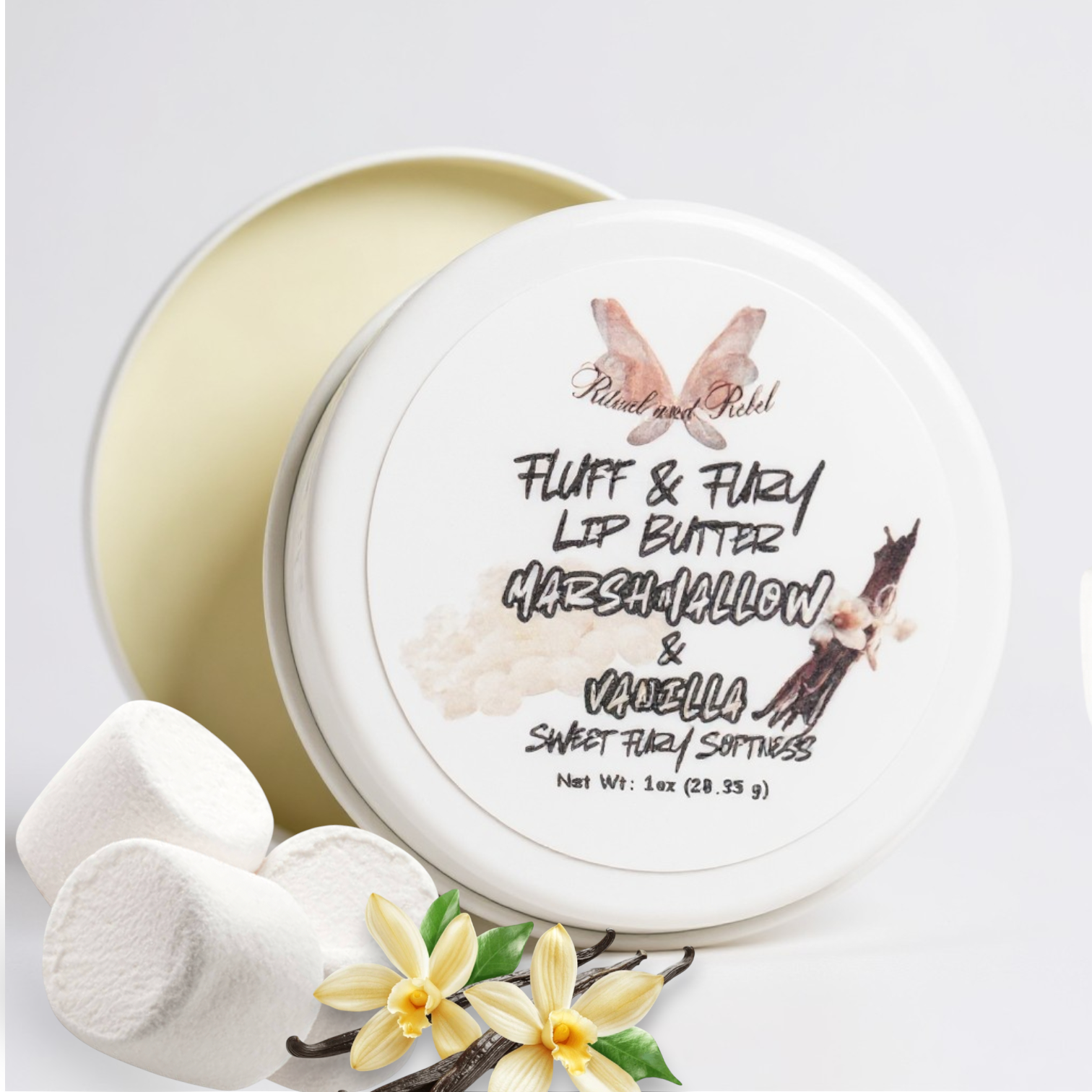 Fluff & Fury Lip Butter - Marshmallow & Vanilla