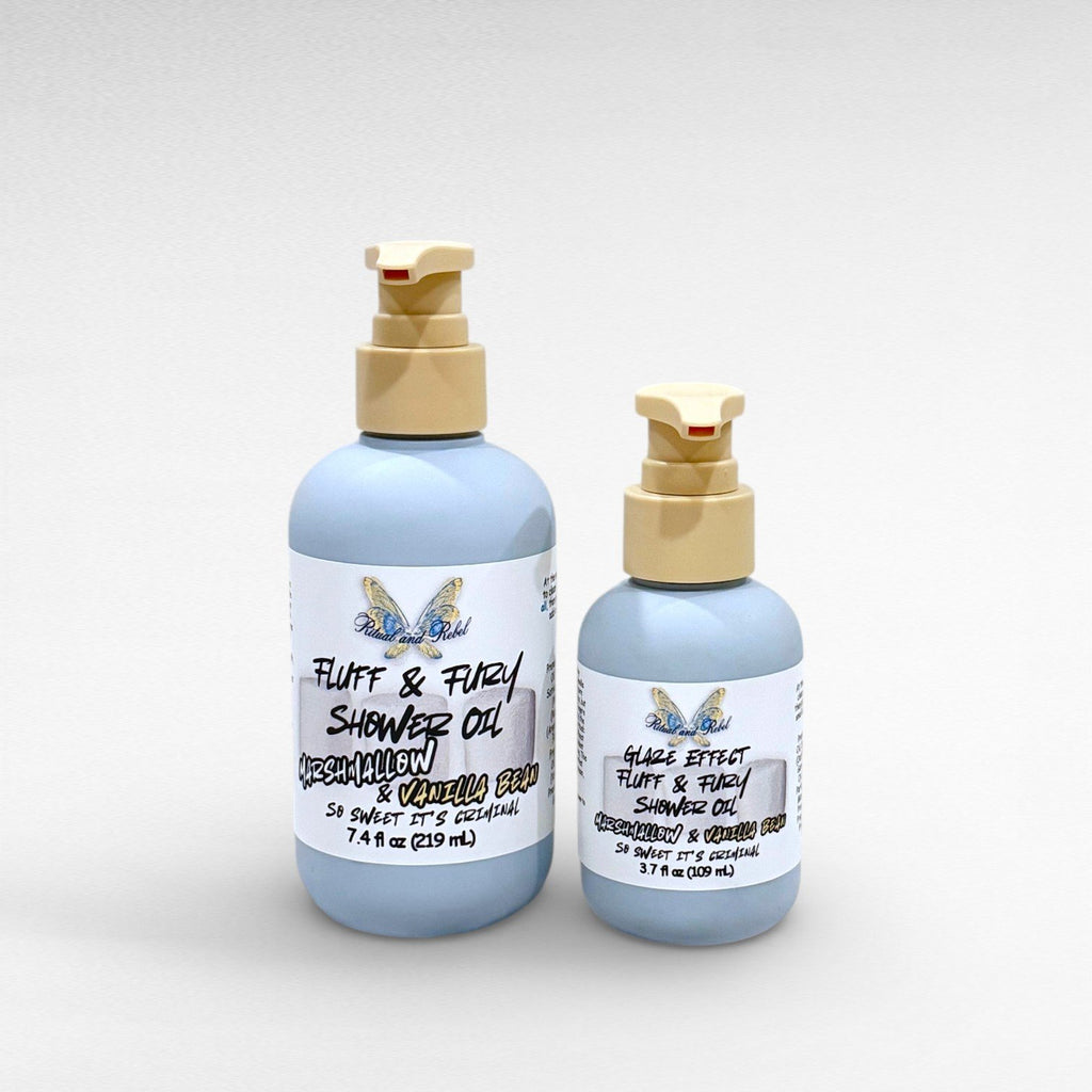Fluff & Fury Shower Oil - Marshmallow & Vanilla Bean