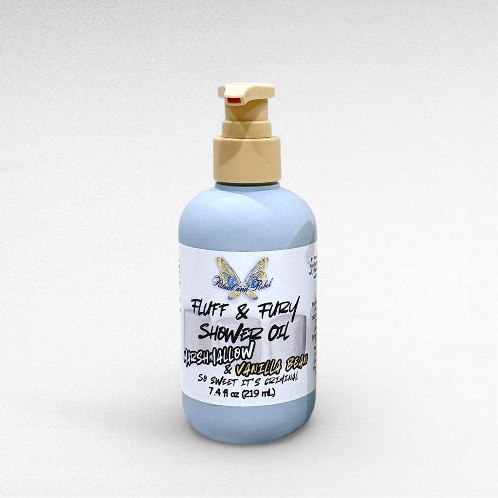 Fluff & Fury Shower Oil - Marshmallow & Vanilla Bean