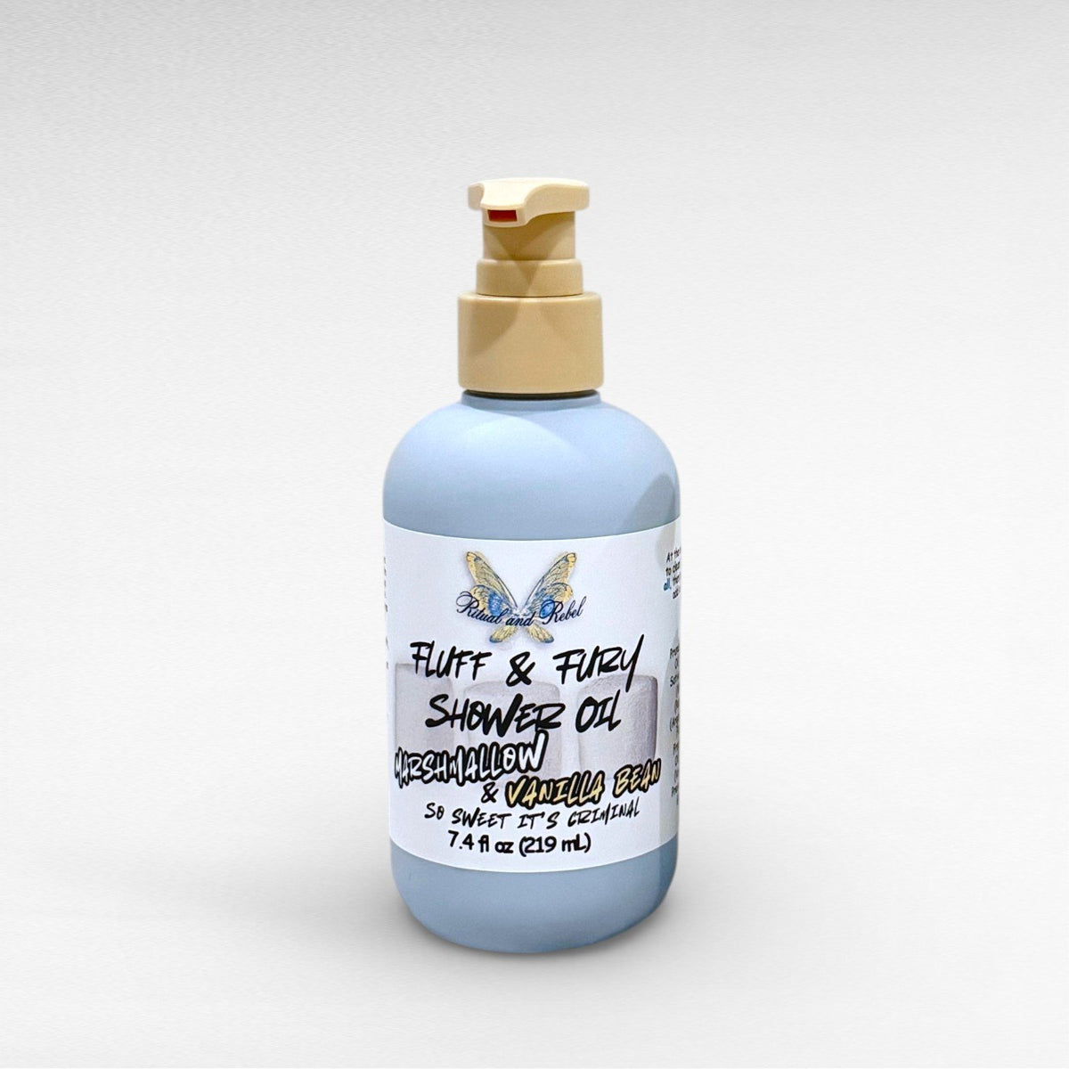 Fluff & Fury Shower Oil - Marshmallow & Vanilla Bean