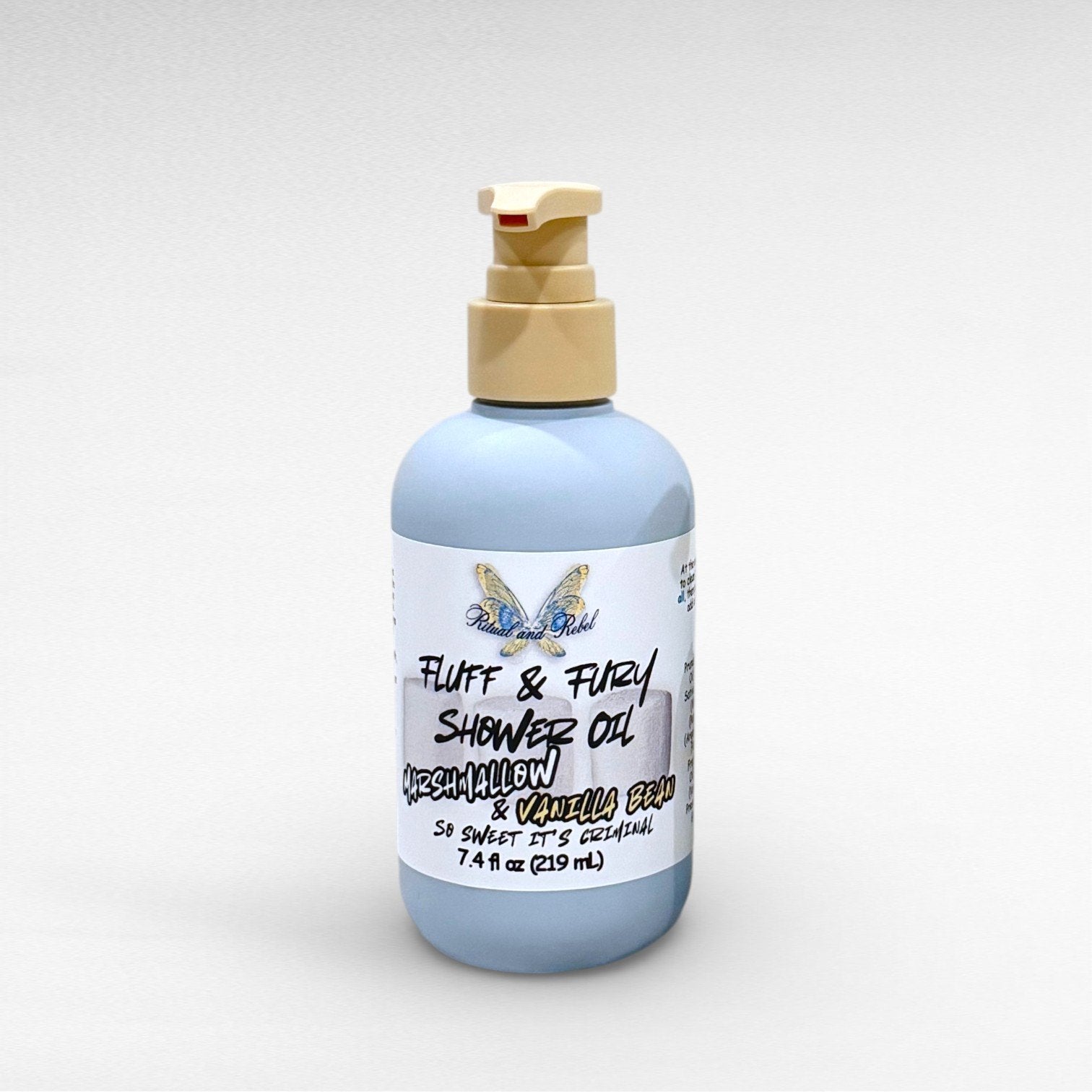 Fluff & Fury Shower Oil - Marshmallow & Vanilla Bean