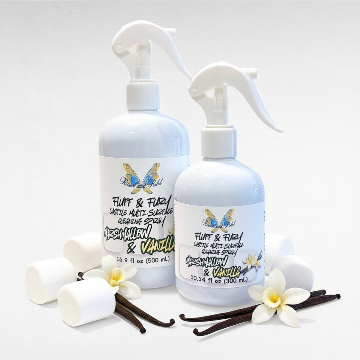 Fluff & Fury Multi-Surface Castile Cleaning Spray - Marshmallow & Vanilla