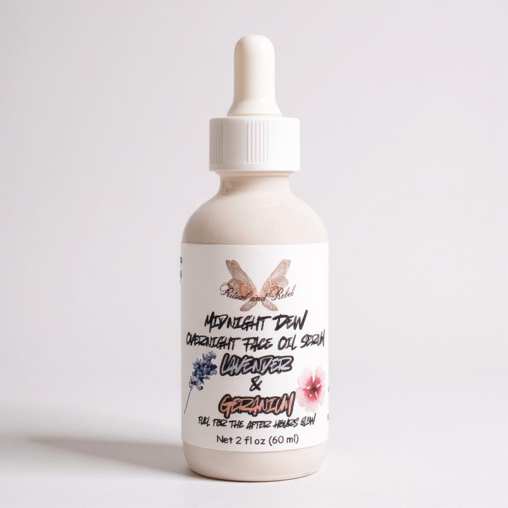 Midnight Dew Overnight Liquid Face Serum  (tired & stressed skin) - Lavender & Geranium
