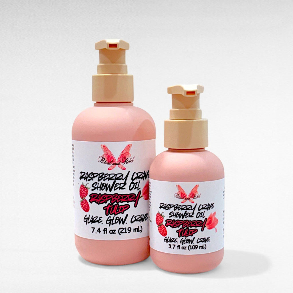 Raspberry Crave Shower Oil - Raspberry & Tulip