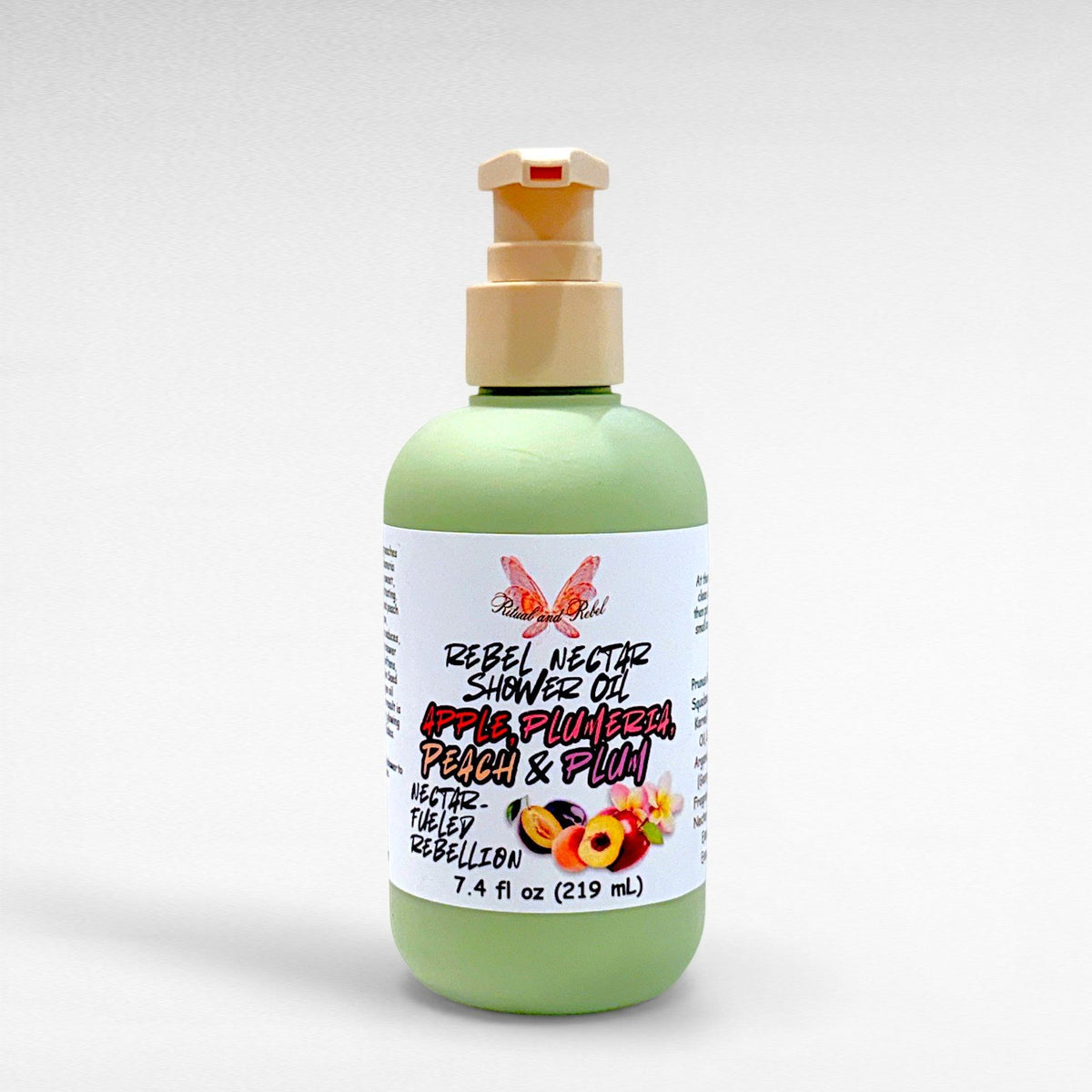 Rebel Nectar Shower Oil - Peach, Red Apple, Plumeria, Plum Nectar