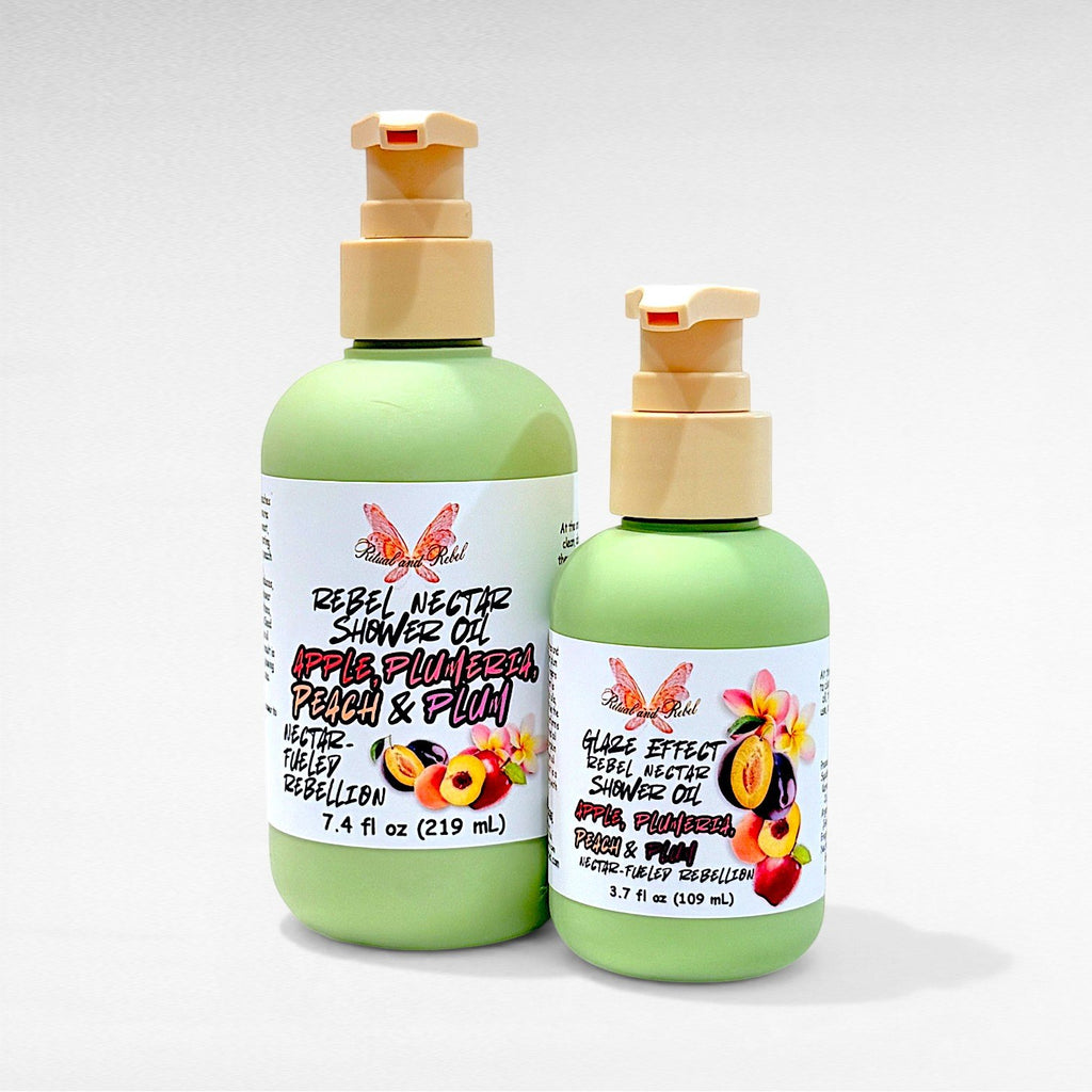 Rebel Nectar Shower Oil - Peach, Red Apple, Plumeria, Plum Nectar