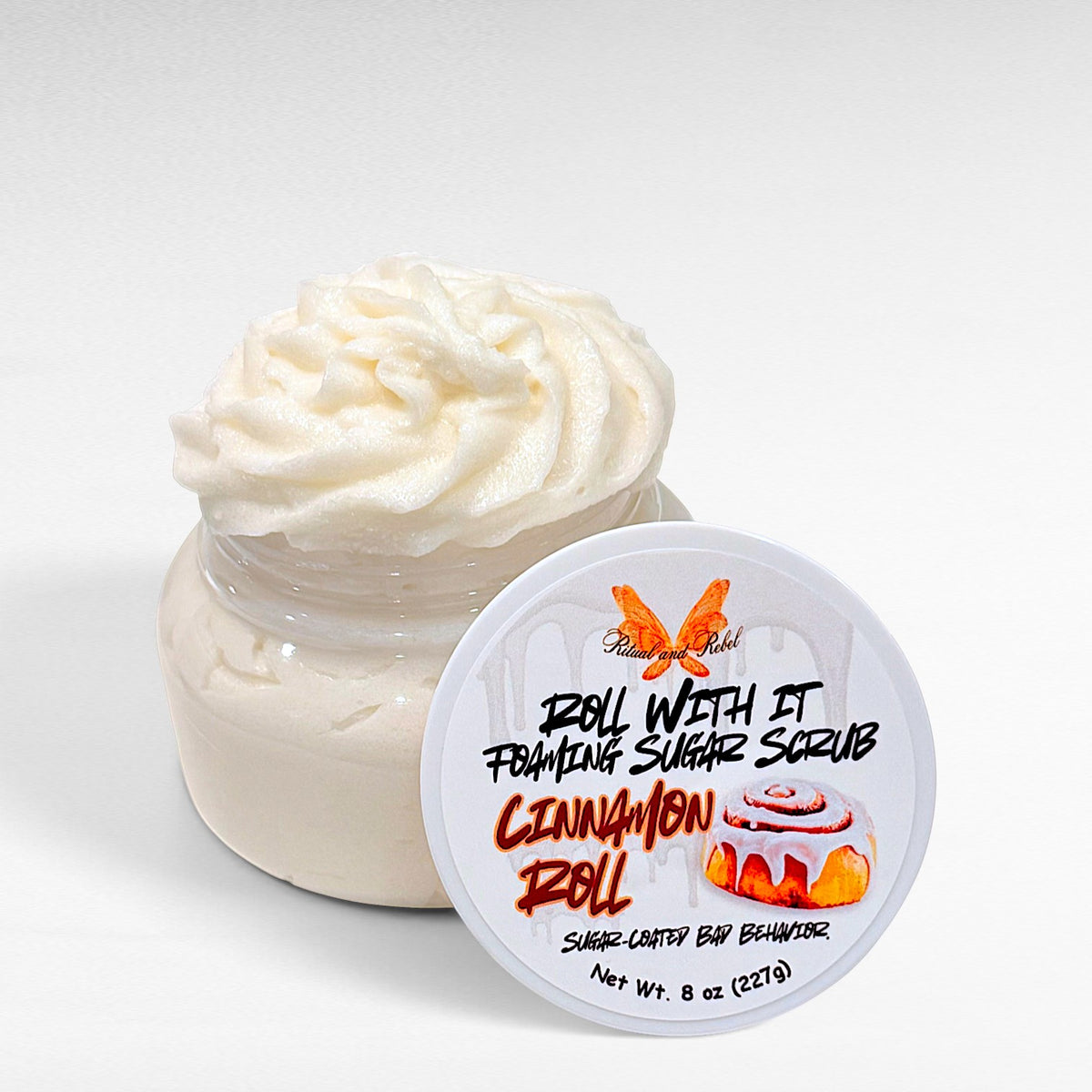 Roll With It Foaming Sugar Scrub - Cinnamon Roll