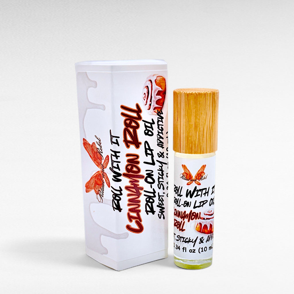Roll With It Roll-On Lip Oil - Cinnamon Roll