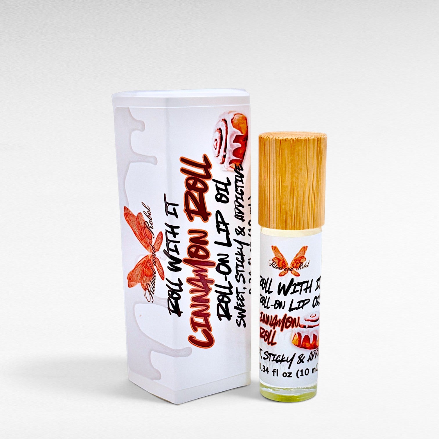 Roll With It Roll-On Lip Oil - Cinnamon Roll