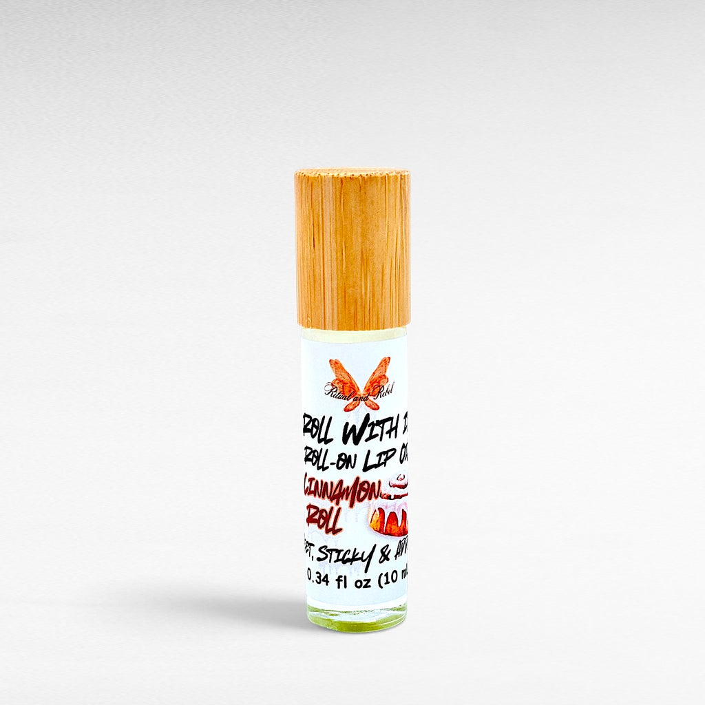 Roll With It Roll-On Lip Oil - Cinnamon Roll