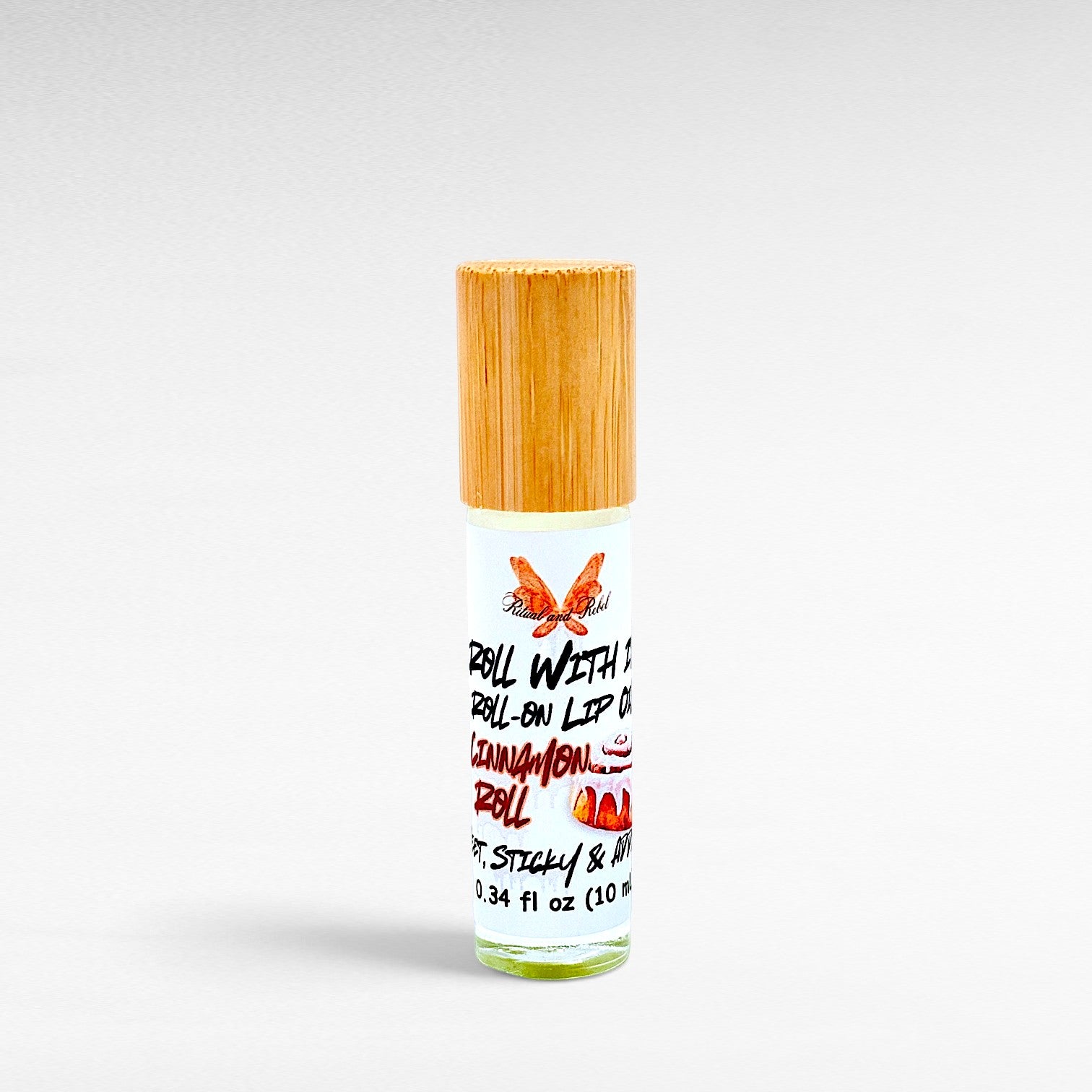 Roll With It Roll-On Lip Oil - Cinnamon Roll