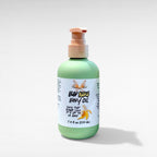 Bad Nana Body Oil by Ritual and Rebel green bottle with beige pump 7.4 fl oz with white background