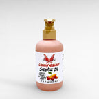 Cherry Mischief Shower Oil by Ritual and Rebel 7.4 fl oz pink bottle with beige pump
