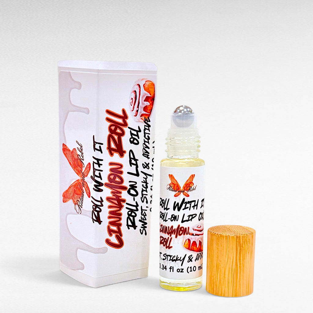 Roll With It Roll-On Lip Oil - Cinnamon Roll