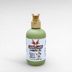 Cocoa Chaos Shower Oil by Ritual and Rebel green bottle with beige pump 7.4 fl oz