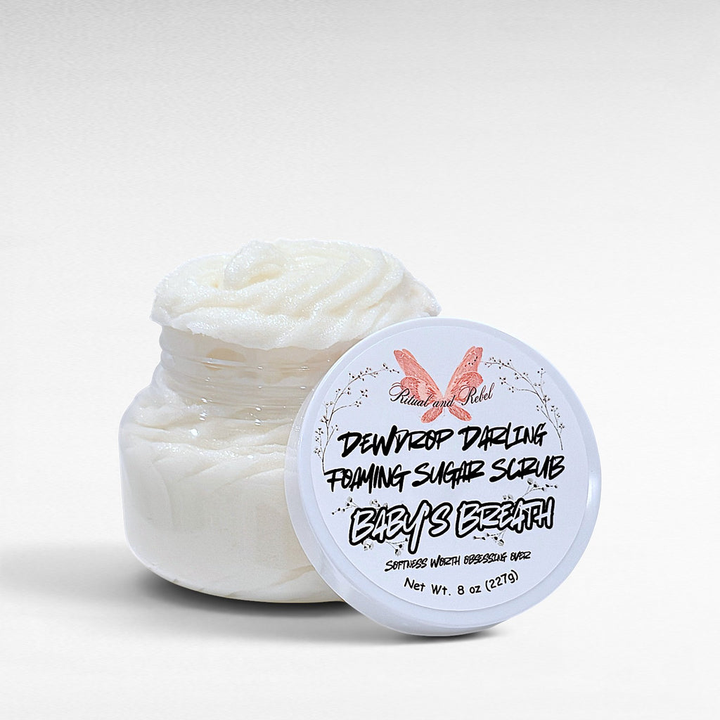 Dewdrop Darling Foaming Sugar Scrub - Baby's Breath