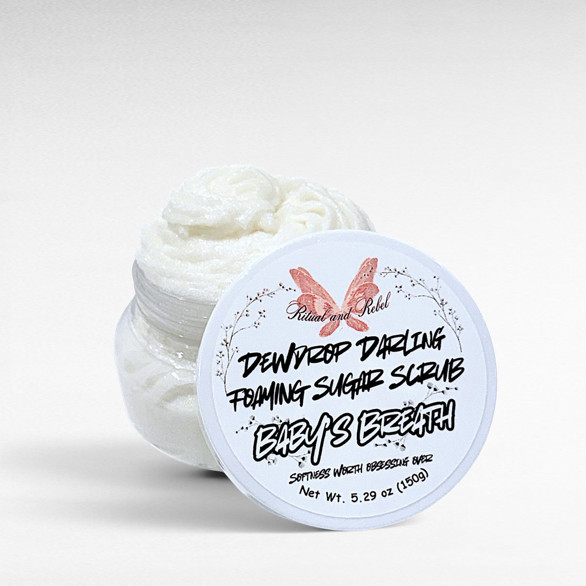 Dewdrop Darling Foaming Sugar Scrub - Baby's Breath
