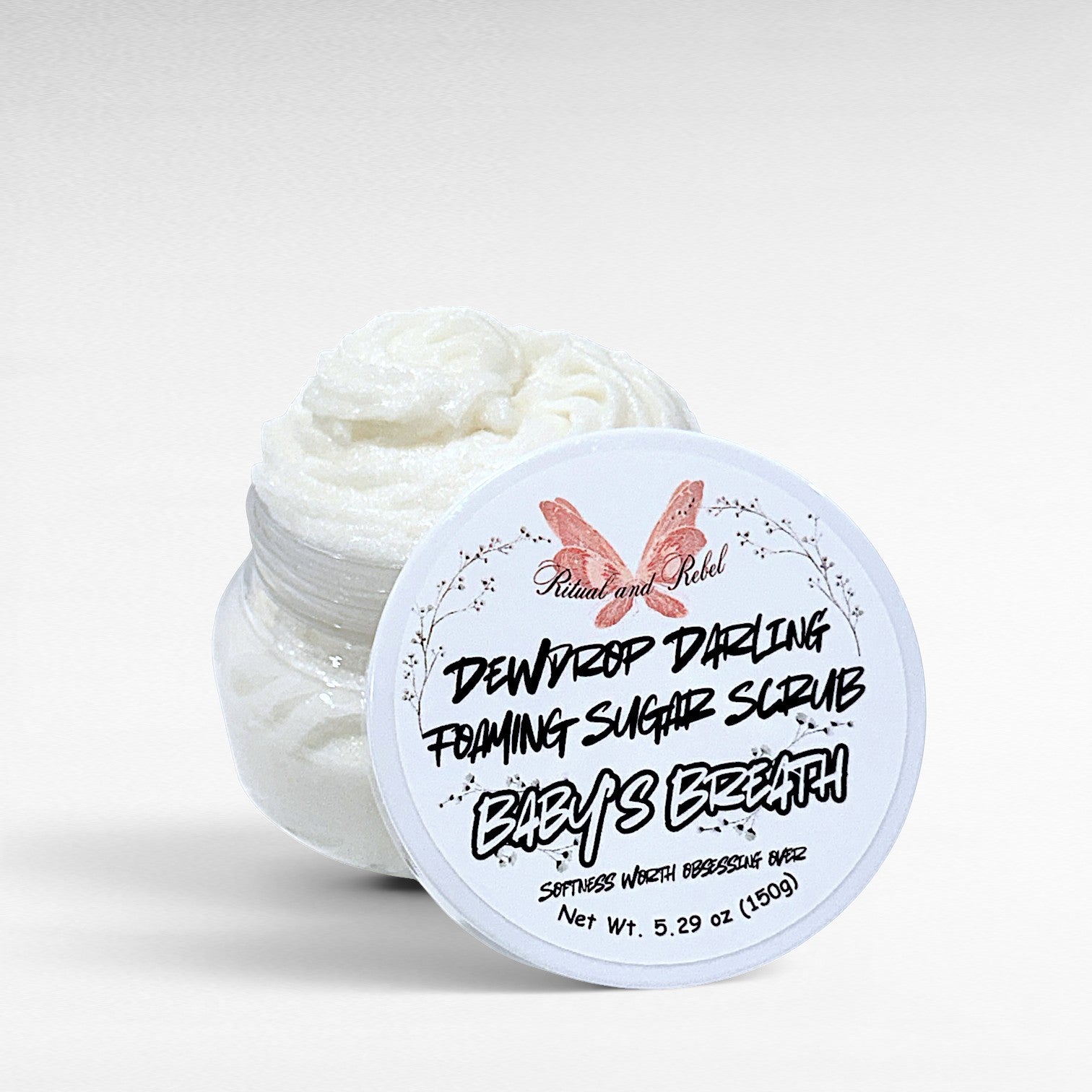 Dewdrop Darling Foaming Sugar Scrub - Baby's Breath