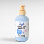 Electric Sugar Cotton Candy Shower Oil by Ritual and Rebel bottle with pump 7.4 fl oz with a white label on a light gray background