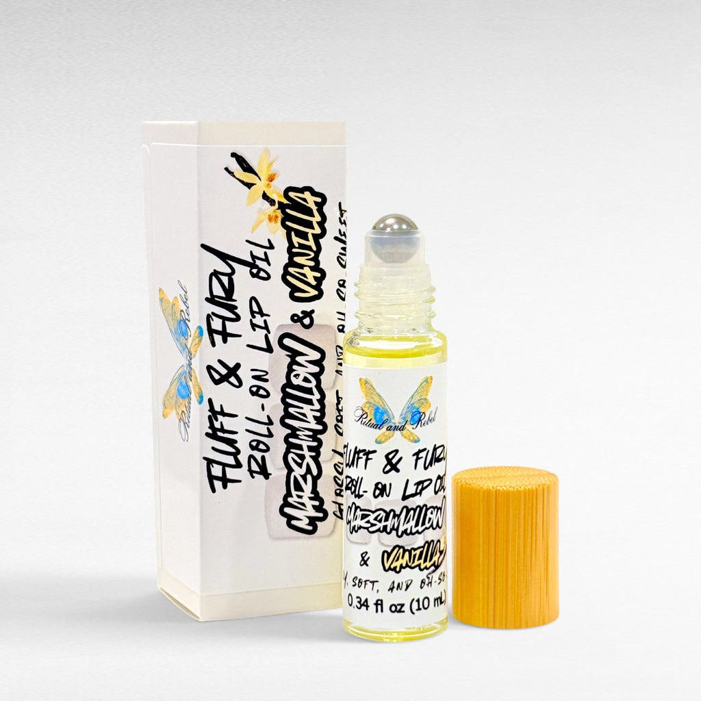 Fluff & Fury Lip Oil - Marshmallow & Vanilla Bean