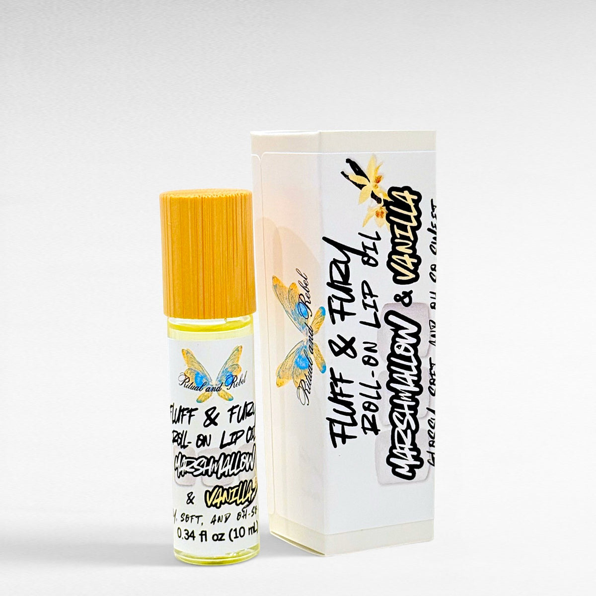 Fluff & Fury Lip Oil - Marshmallow & Vanilla Bean