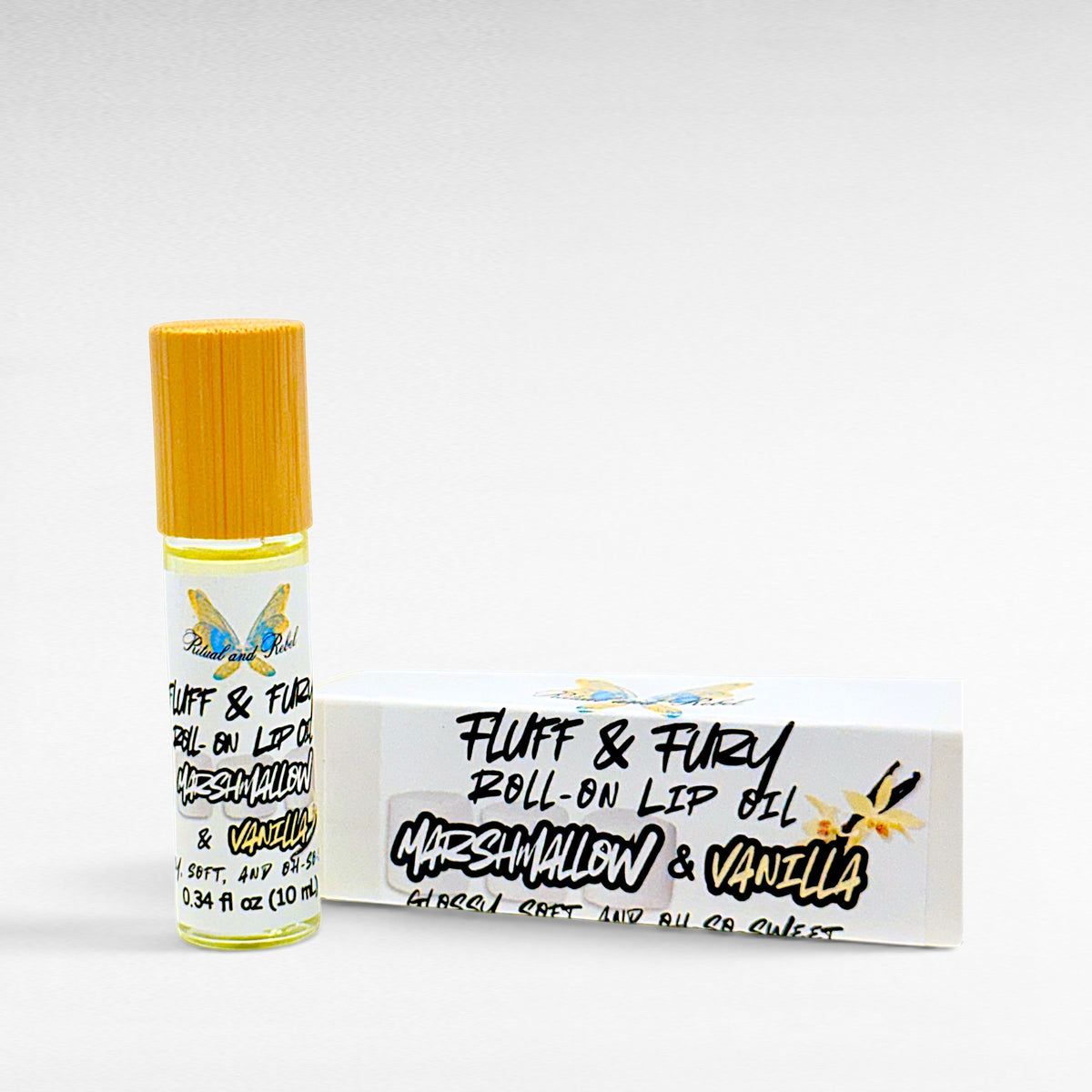 Fluff & Fury Lip Oil - Marshmallow & Vanilla Bean