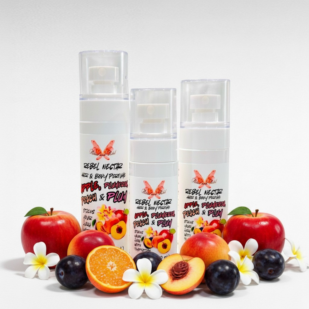Rebel Nectar Hair & Body Perfume - Peach, Red Apple, Plumeria & Plum Nectar