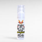 A white pump bottle of Honeysuckle Hair & Body Perfume 'Honeysuckle Havoc' 3.35fl oz with a clear cap, set against a light gray gradient background.