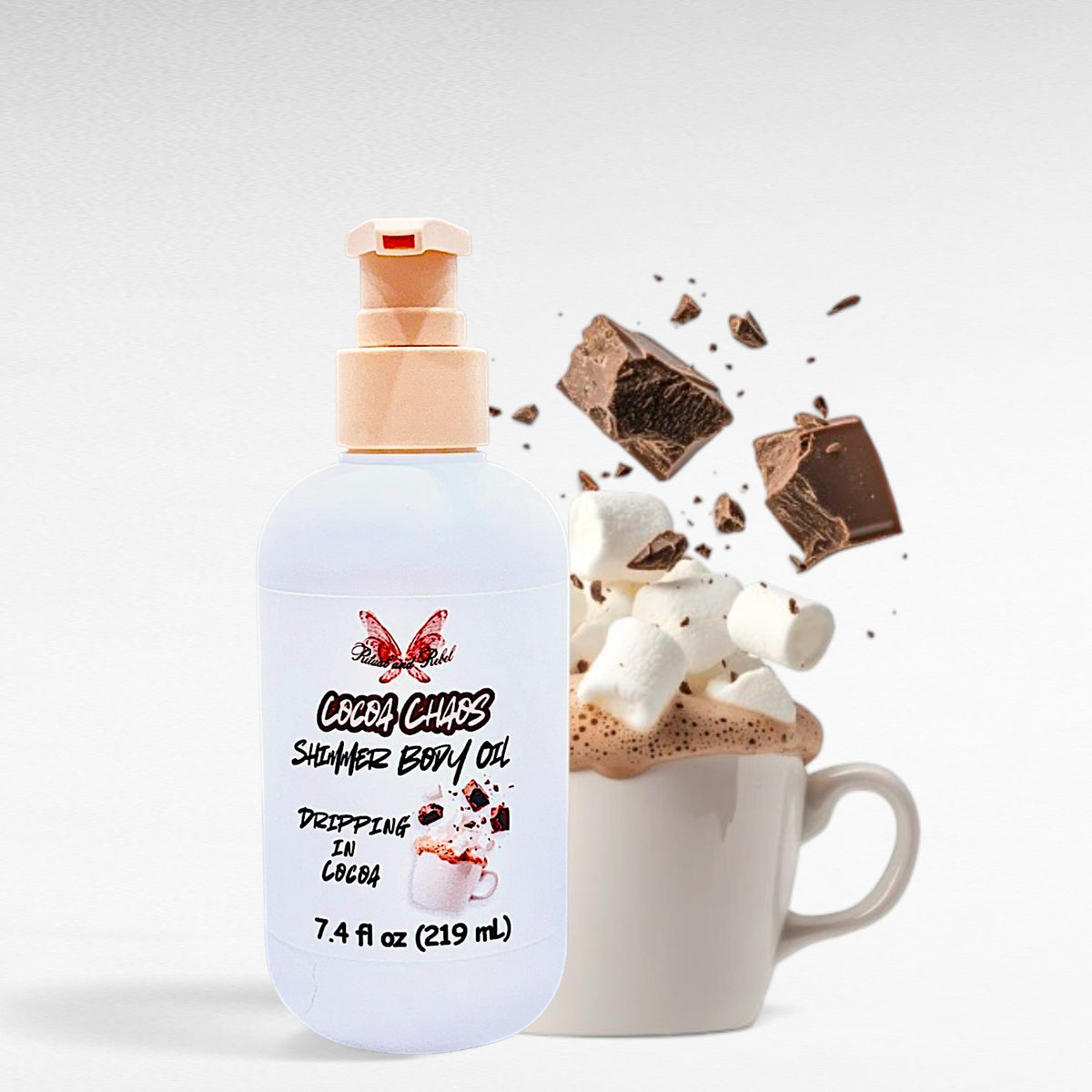 Cocoa Chaos Shimmer Body Oil - Hot Chocolate & Marshmallow