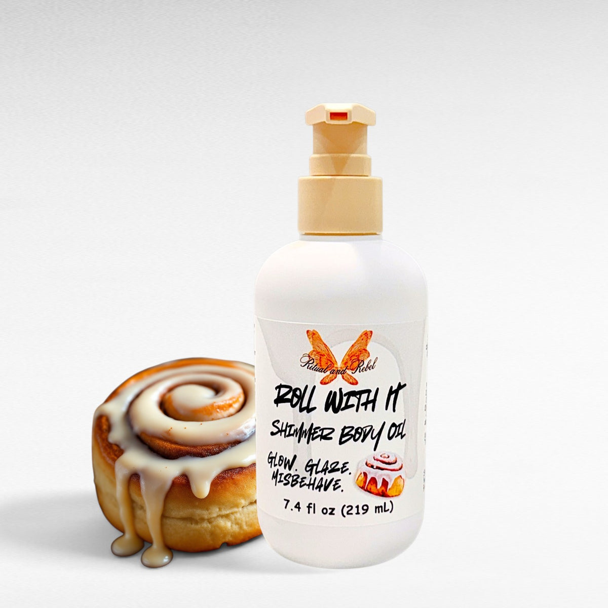 Roll With It Shimmer Body Oil - Cinnamon Roll
