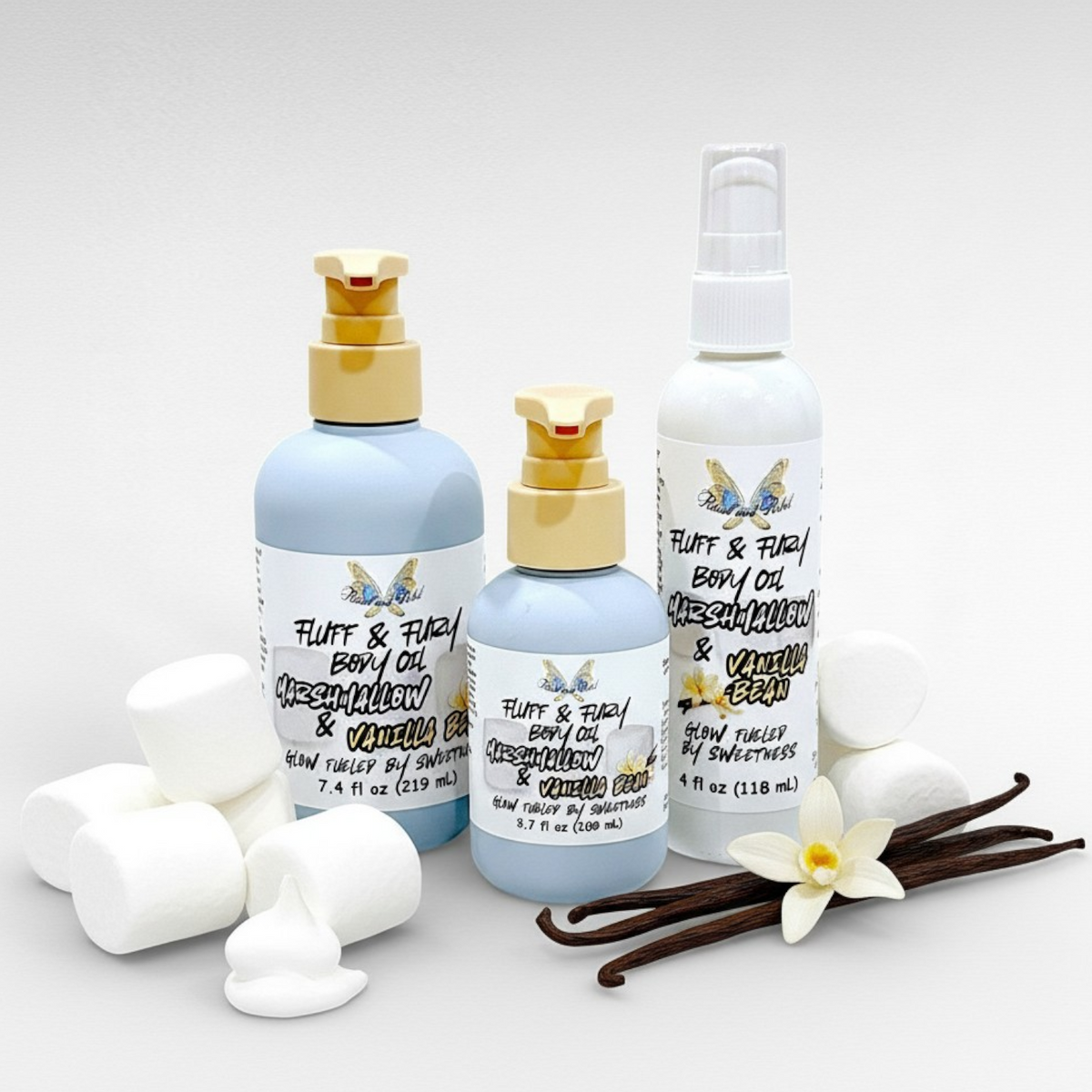 Fluff & Fury Body Oil  - Marshmallow & Vanilla Bean