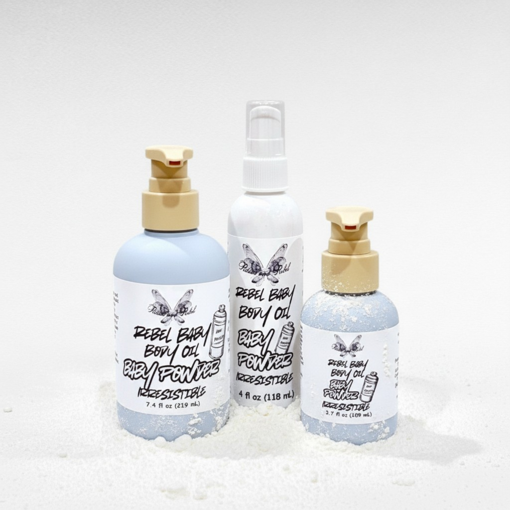 Rebel Baby Body Oil by Ritual and Rebel 3 bottles with pumps