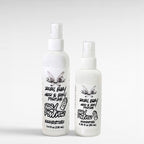 Rebel Baby Hair & Body Perfume by Ritual and Rebel 2 white plastic spray bottle with white background 4.4 and 3.5 fl oz
