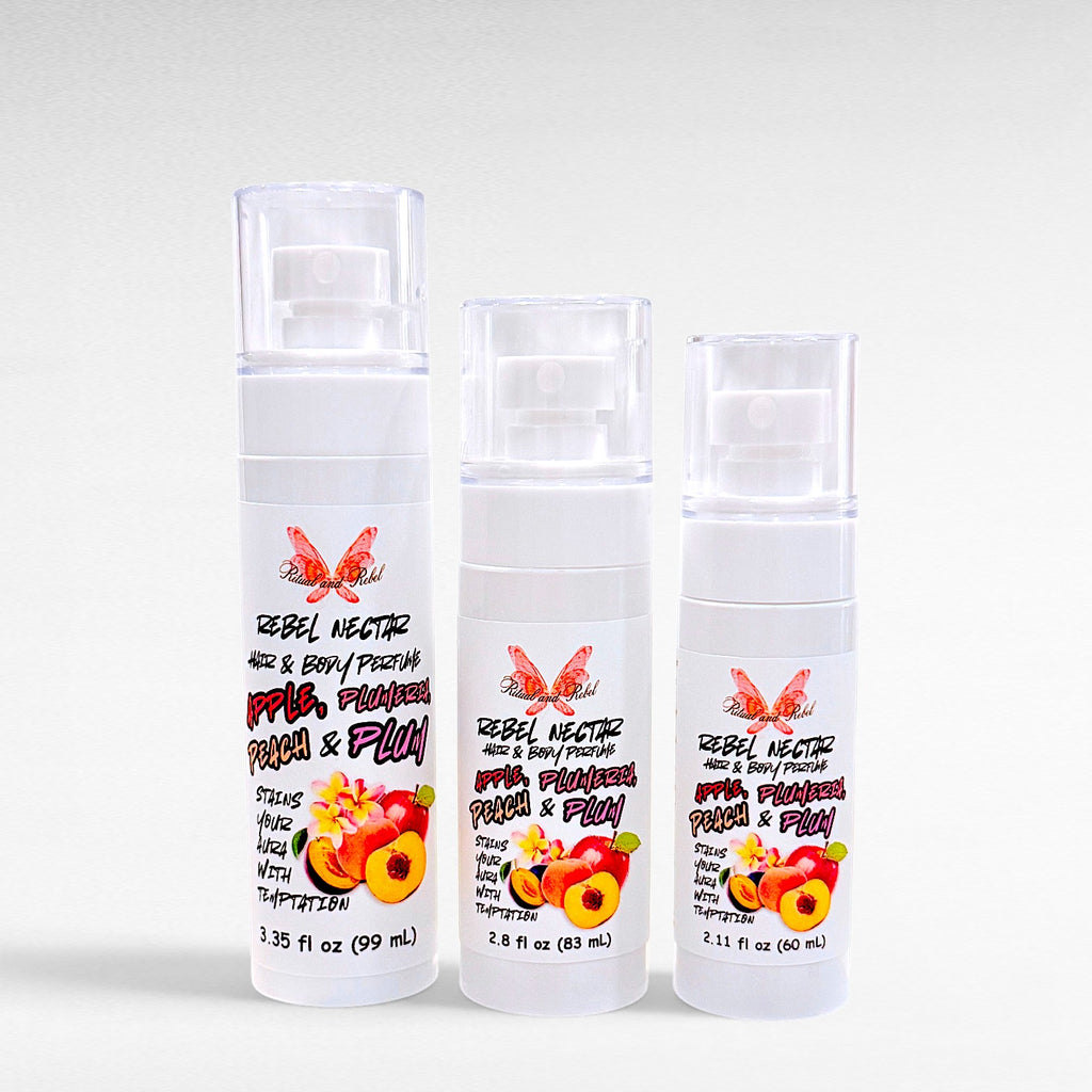 Rebel Nectar Hair & Body Perfume - Peach, Red Apple, Plumeria & Plum Nectar