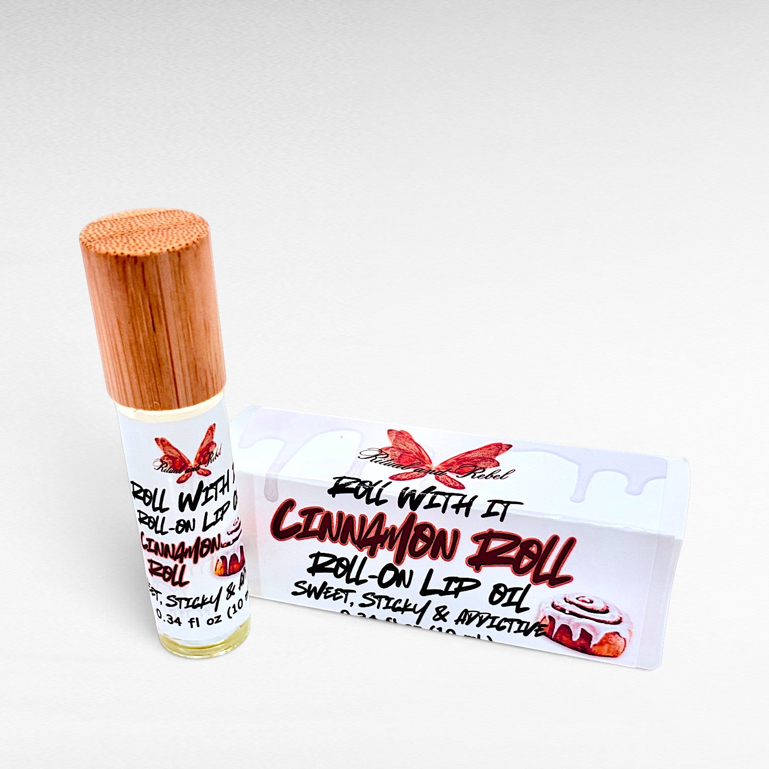 Roll With It Roll-On Lip Oil - Cinnamon Roll