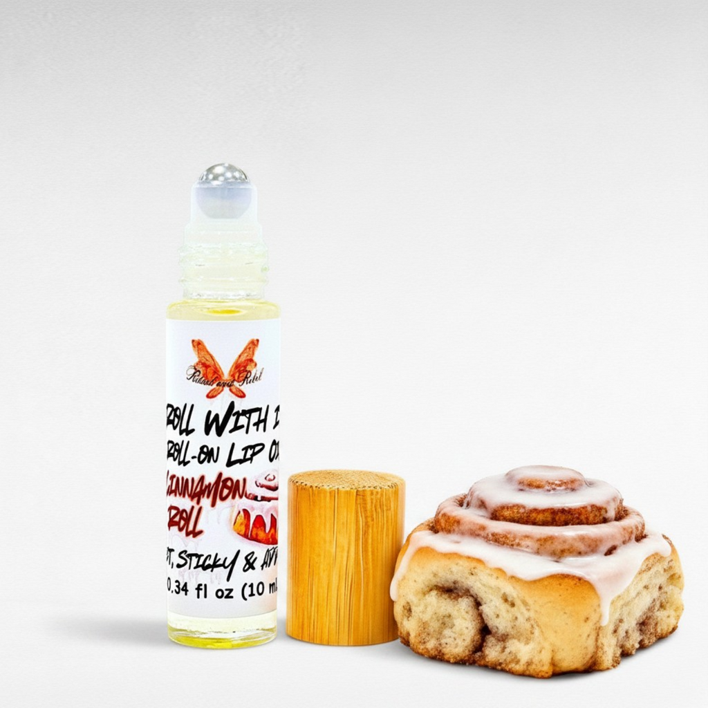 Roll With It Roll-On Lip Oil - Cinnamon Roll