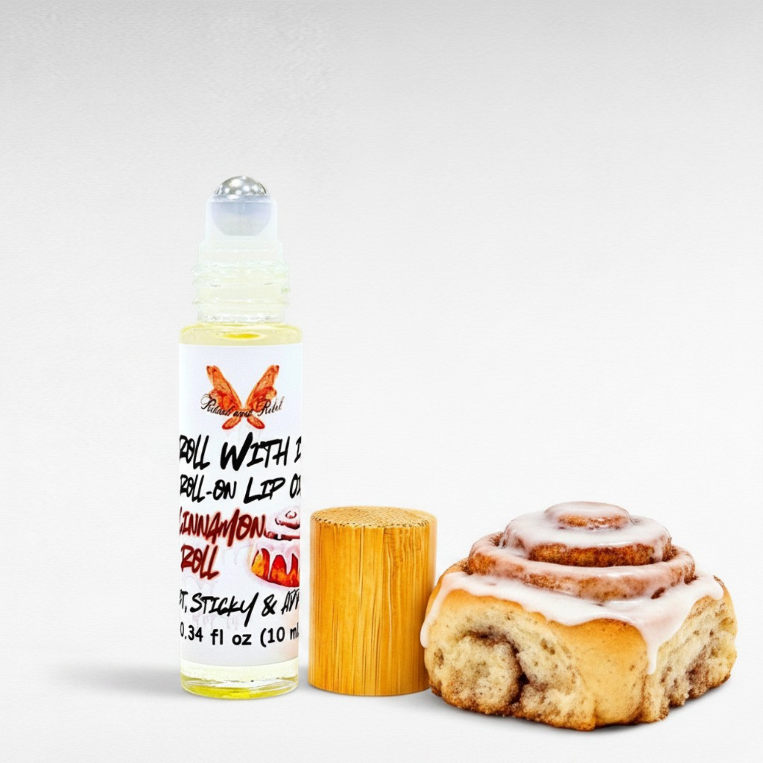Roll With It Roll-On Lip Oil - Cinnamon Roll