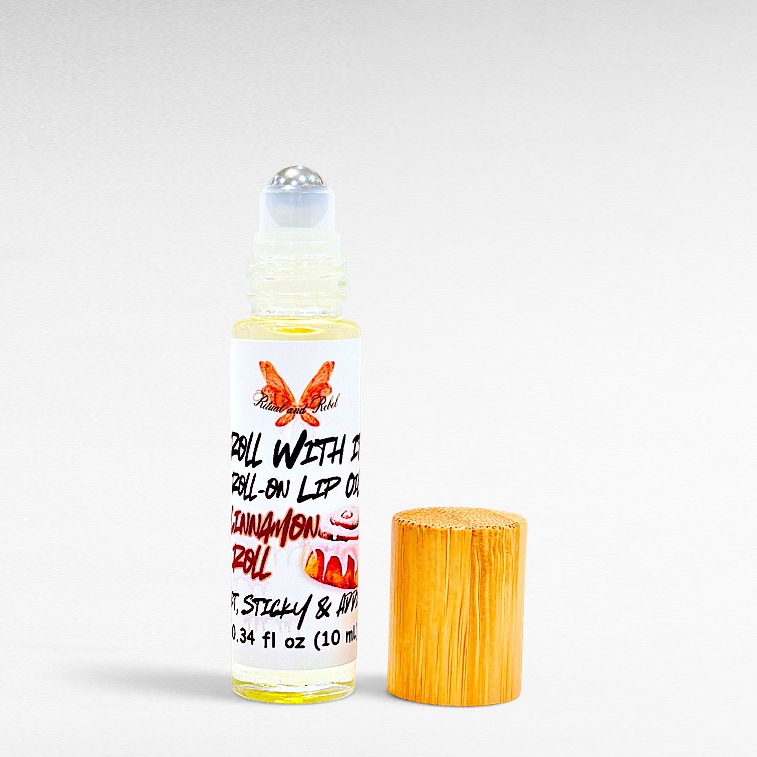 Roll With It Roll-On Lip Oil - Cinnamon Roll