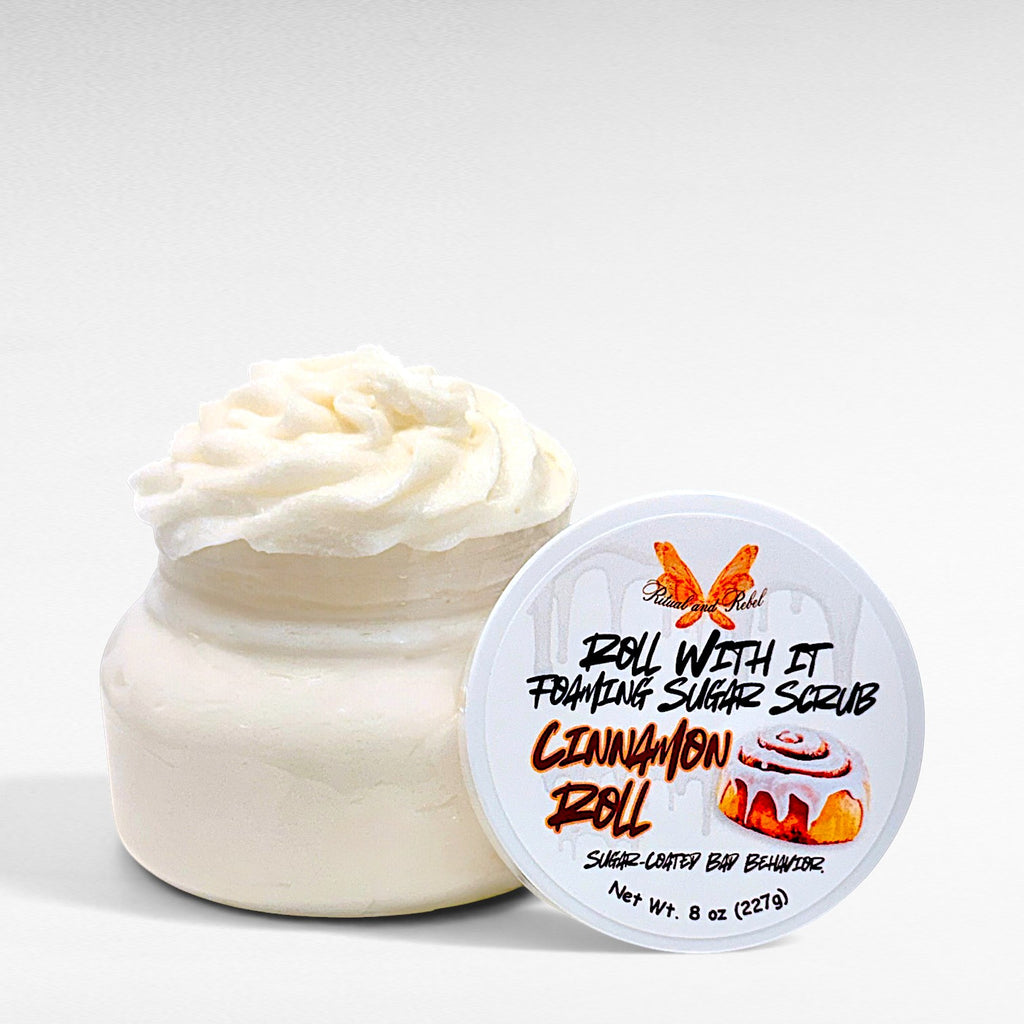 Roll With It Foaming Sugar Scrub - Cinnamon Roll