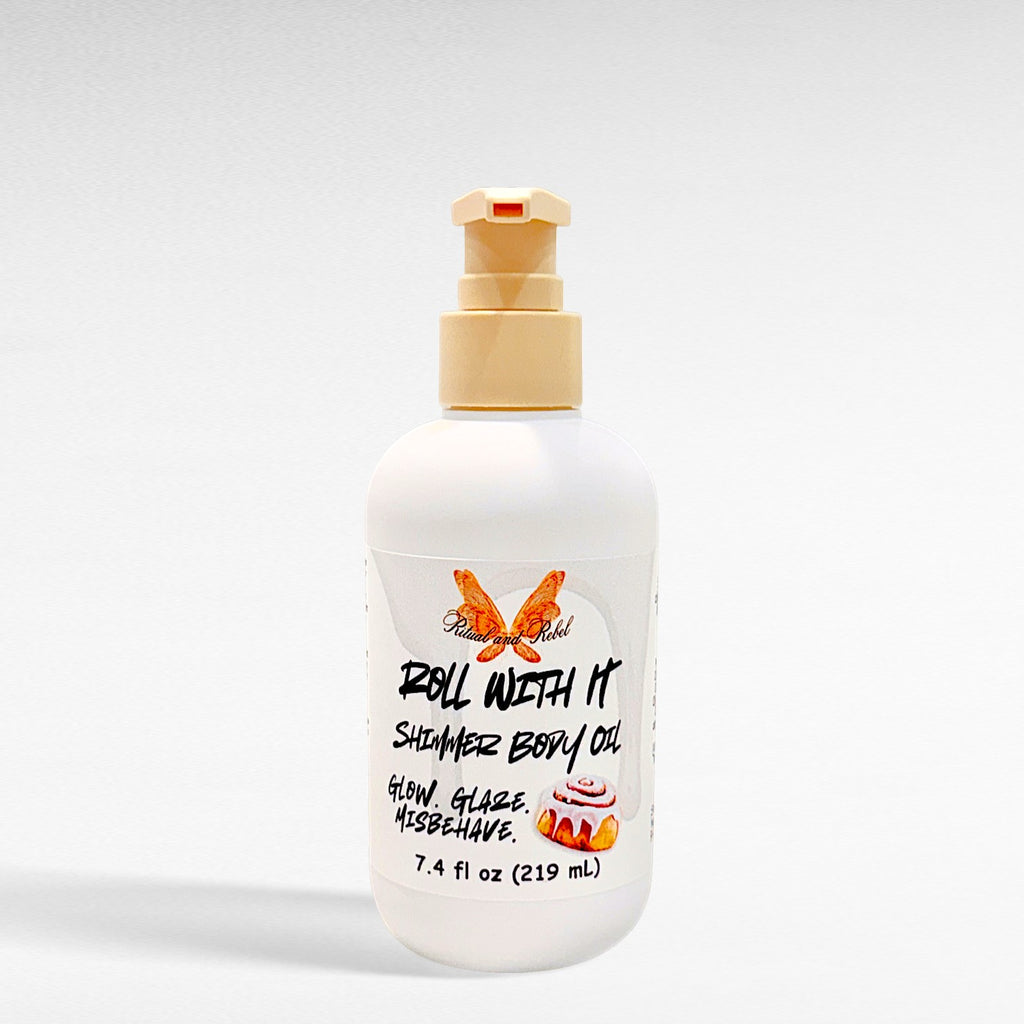 Roll With It Shimmer Body Oil - Cinnamon Roll