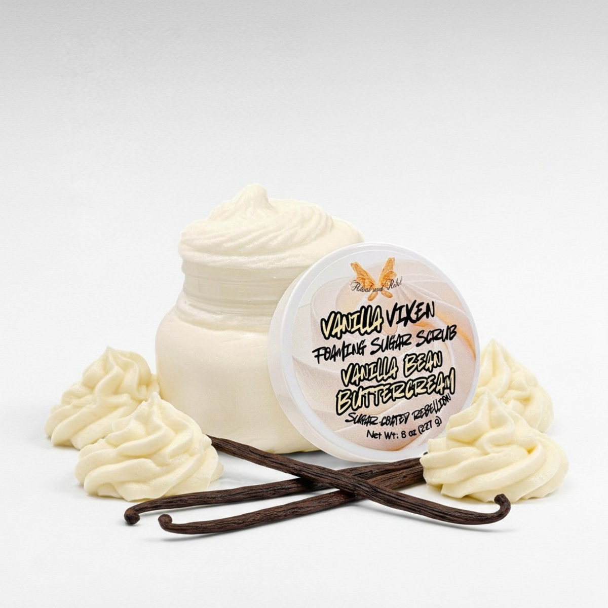 Vanilla Vixen Foaming Sugar Scrub - Vanilla Bean Buttercream