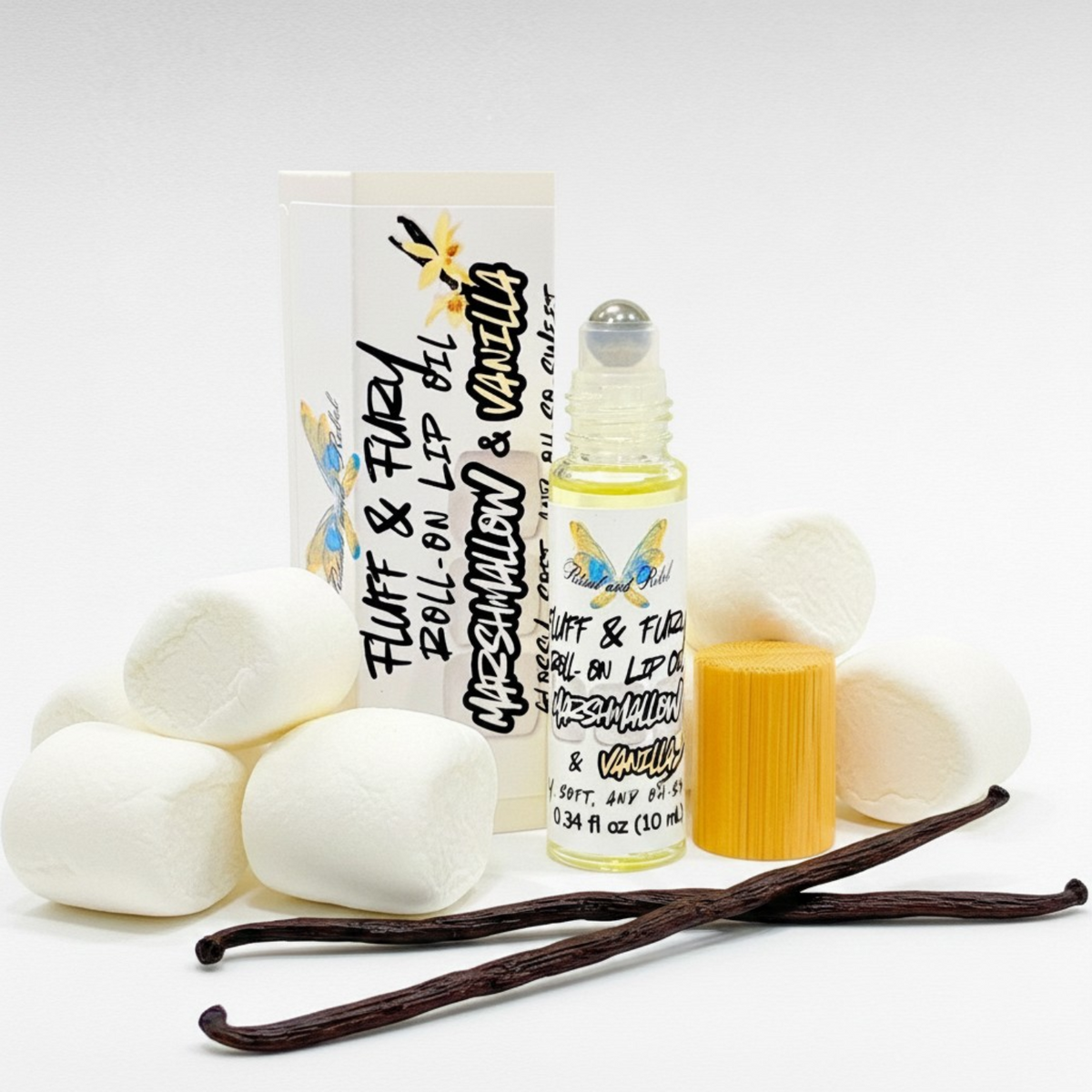 Fluff & Fury Lip Oil - Marshmallow & Vanilla Bean