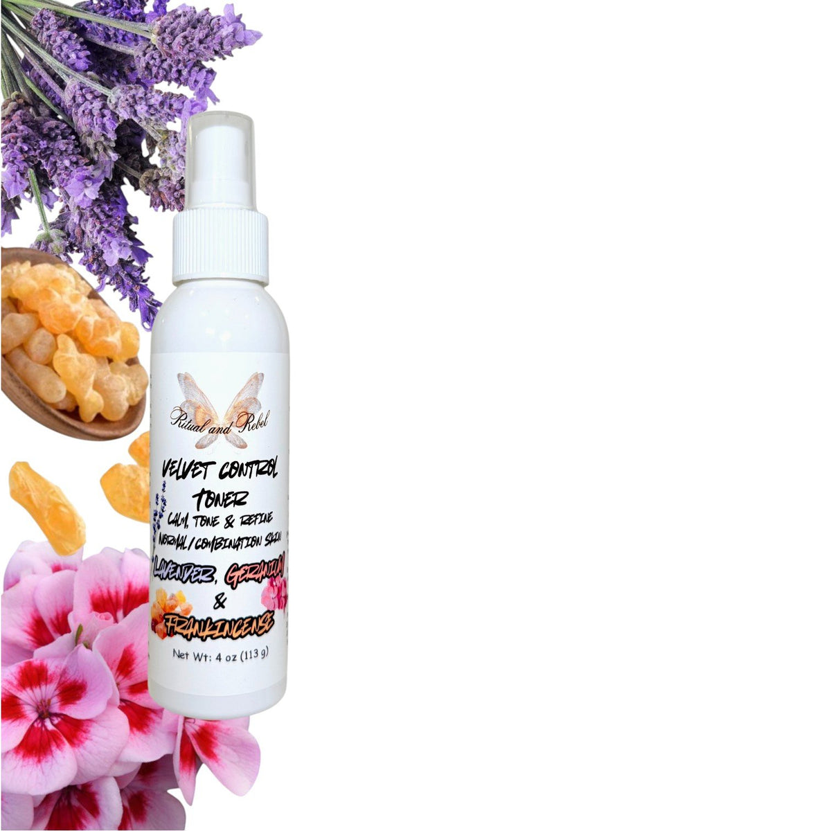 Velvet Control Toner (normal/combination skin) - Lavender, Geranium, & Frankincense