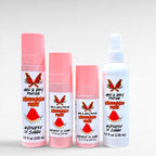 Watermelon Rush Hair & Body Perfume by Ritual and Rebel 3 pink bottles and 1 white bottle sprays