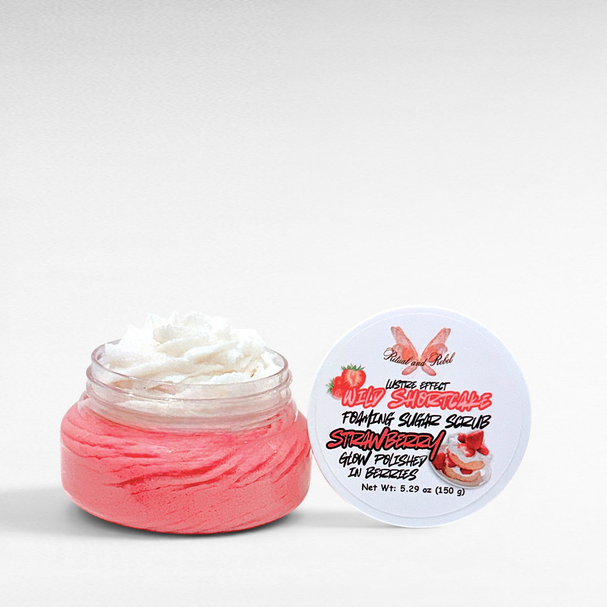 Lustre Effect Wild Shortcake Foaming Sugar Scrub - Strawberry Shortcake