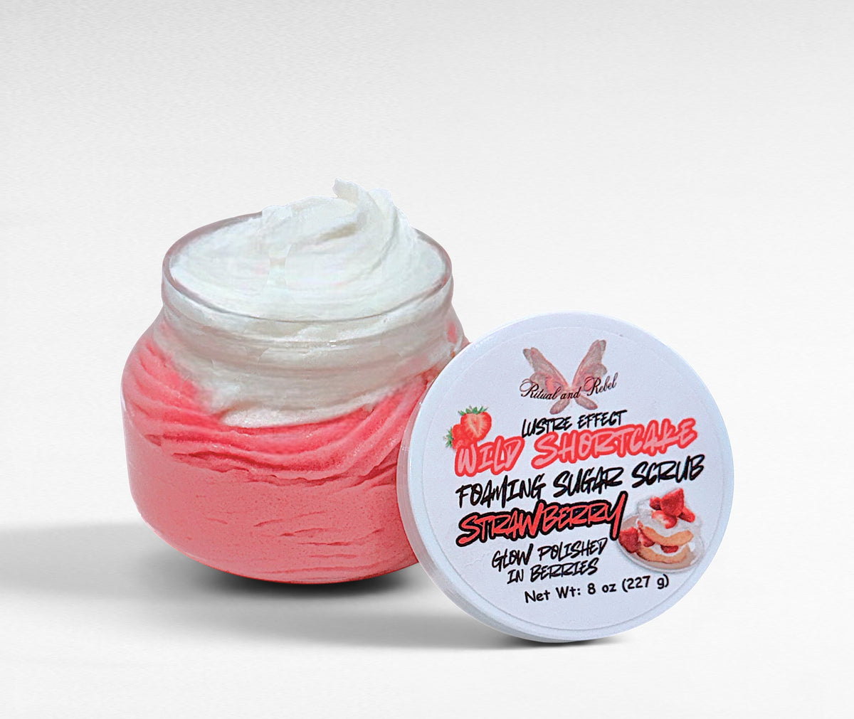 Lustre Effect Wild Shortcake Foaming Sugar Scrub - Strawberry Shortcake
